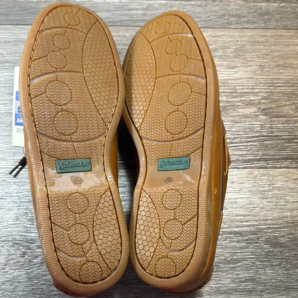 St John’s bay Brown Leather Boat Shoes men’s 13 (b147)